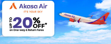 Akasa Air Sale – Get Upto 20% Discount